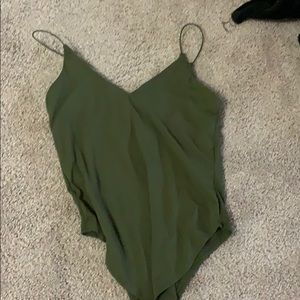 Dark green body suit